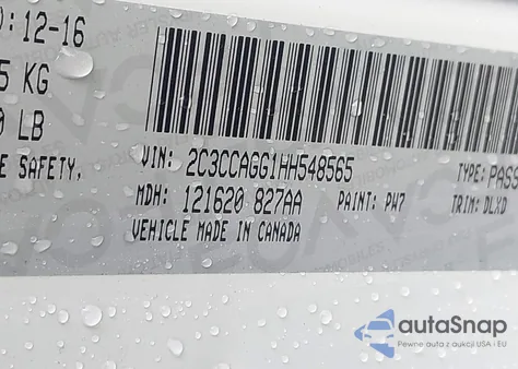 2017 Chrysler 300 300S Awd из США, поврежденный, VIN 2C3CCAGG1HH548565